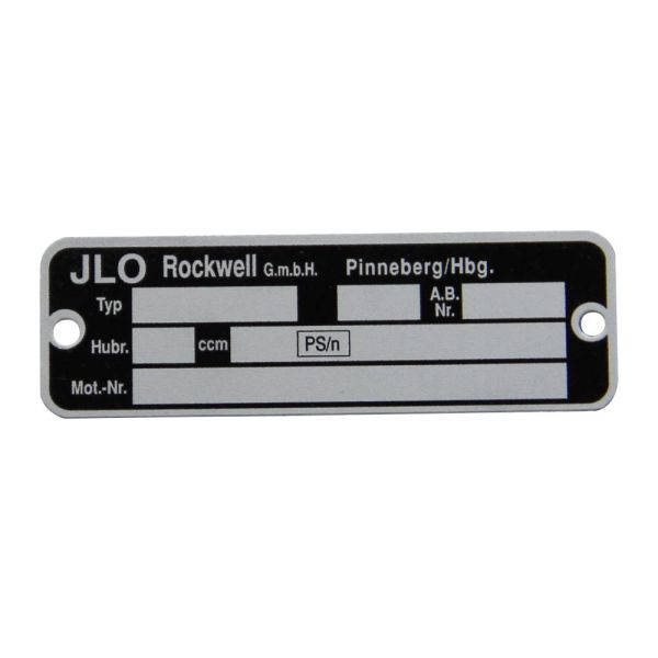Motortypenschild für ILO Motor Mofa Moped Mokick (187116)