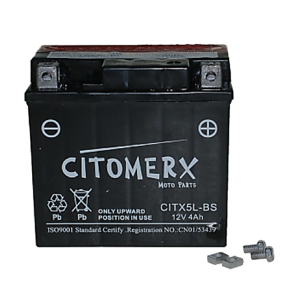 Flüssigbatterie CIT YTX5L, 12 V 4 Ah, Pluspol rechts, DIN 50412 (160911)