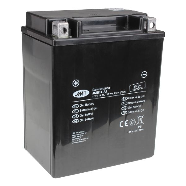 Batterie Motorrad YB14-A2 Gel JMT Honda CB 750, XL 600, CBR 1000 F (113913)