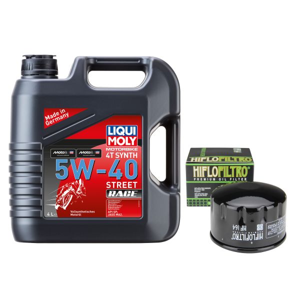 Wartungs-Set für BMW R 1200 RT ABS R12T/K26 2005, LIQUI MOLY 5W-40 Race 4L (111492)