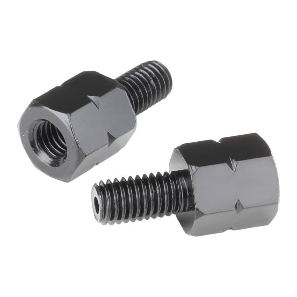 2x Spiegeladapter schwarz (Spiegel: M8 Rechtsgewinde / Lenker: M8 Linksgewinde) - Citomerx (1143522)