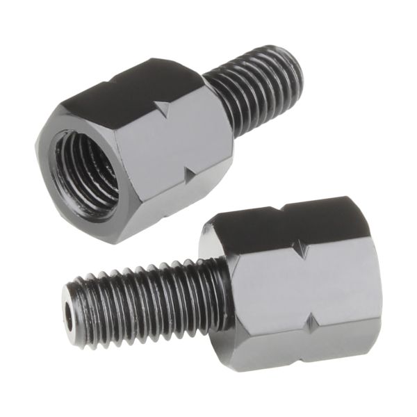 2x Spiegeladapter schwarz (Spiegel: M10 Linksgewinde / Lenker: M8 Rechtsgewinde) - Citomerx (1143632)