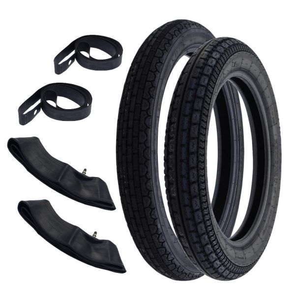 Reifen Set Heidenau K39 2.75-18 48P TT vorn + Heidenau K33 3.25-16 55P TT hinten + Schlauch + Felgenband (166990301s2)