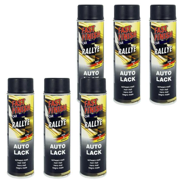 FastFinish Fast Finish Rallye Lack schwarz matt 6x 500 ml. (FF2928286_23071014053877)