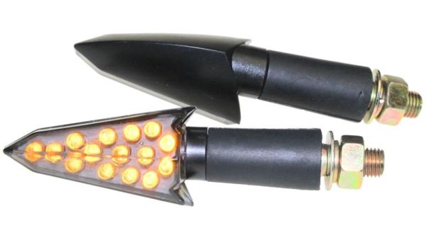 Motorrad Mini Blinker LED Lynx schwarz getönt E-geprüft (163725)