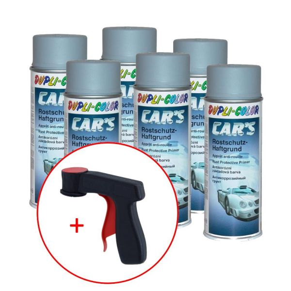 Dupli-Color Car's Rallye Rostschutz-Haftgrund grau 6x 400 ml. + 1 Spraydosen Handgriff (DU3858896s731)