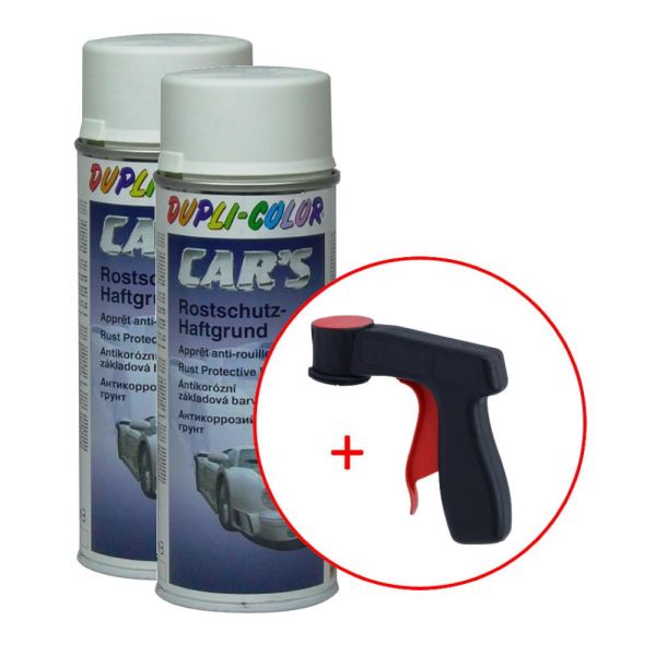 Dupli-Color Car's Rallye Rostschutz-Haftgrund weiß 2x 400 ml. + 1 Spraydosen Handgriff (DU2181942s731)