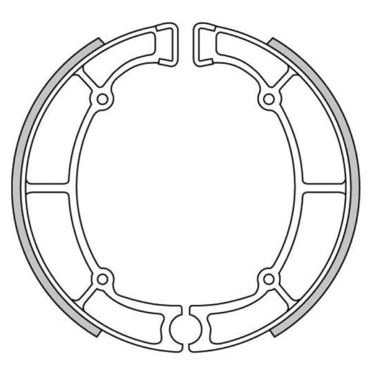 Bremsbacken hinten Typ GF.1240 für Kawasaki EN 500, GT 550, VN 400 700 750 800 850, Z 550 650 750, Z (801240)