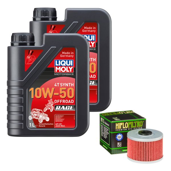 Wartungs-Set für Gas Gas SM 450 FSE 2004 LIQUI MOLY 10W-50 Off. Race 2L Ölfilter (110257)