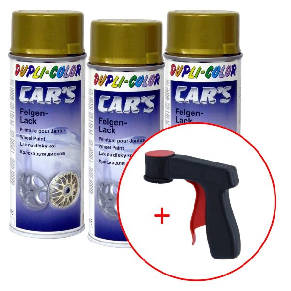 Dupli-Color Car's Rallye Lack Felgengold 3x 400 ml. + 1 Spraydosen Handgriff (DU3859023s731)