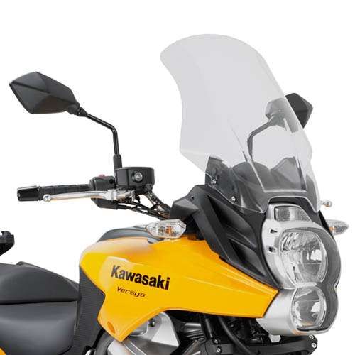 Givi Windschild D410STG transparent, 480mm x 370 mm breit für Kawasaki Versys 650 (10>14), mit ABE (D410STG)