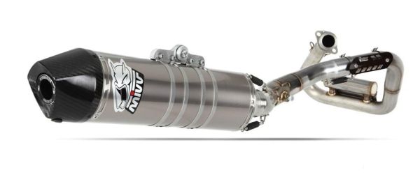 Mivv STRONGER CROSS new Schalldämpfer OVAL Komplettanlage 1x1 Edelstahl Carbon Cap für HONDA CRF 450 BJ 2011 > 2012 (M.HO.032.SXC.F)