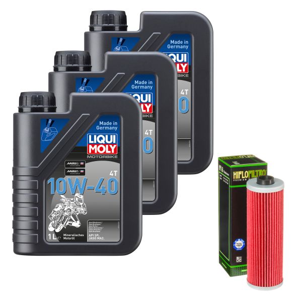 Wartungs-Set für BMW R 90 /6 R90/6 1976, LIQUI MOLY 10W-40 3L, Ölfilter (110061)