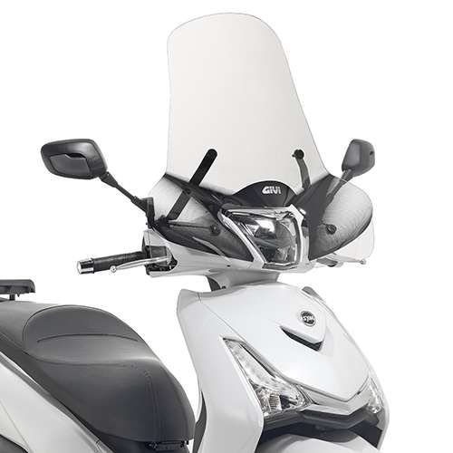 Givi Windschild 7057AG transparent, 290 mm x 660 mm, mit ABE für verschiedene Modelle (7057AG)