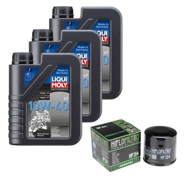 Wartungs-Set für Honda CBR 600 RR PC37 2006, LIQUI MOLY 10W-40 3L, Ölfilter (111109)