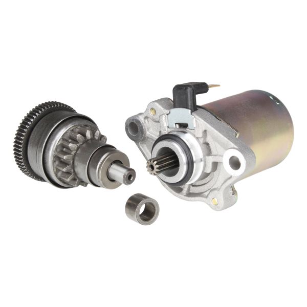 Anlasser + Anlasserfreilauf (14/64Z) + Buchse für Peugeot Speedfight 1 2 / Ludix / Vivacity / Kisbee / Buxy / Elyseo 50 (114282)