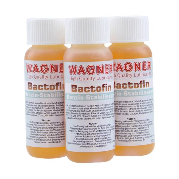 3x100ml Wagner Bactofin Benzinstabilisator Tankrostschutz für 2- und 4-Takter (20000401003)