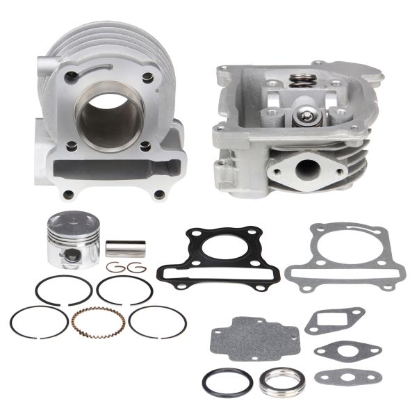 Zylinder Set + Kopf 50ccm 39mm (kurze 64mm Ventile) (ohne SLS) für 4-Takt China GY6 / Kymco 139QMB 139QMA (107538)