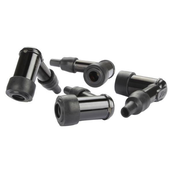 4x Zündkerzenstecker schwarz NGK LB01F 8330 (90° / entstört / 1kOhm / M4-Anschluss / 14 mm)  (9143384)
