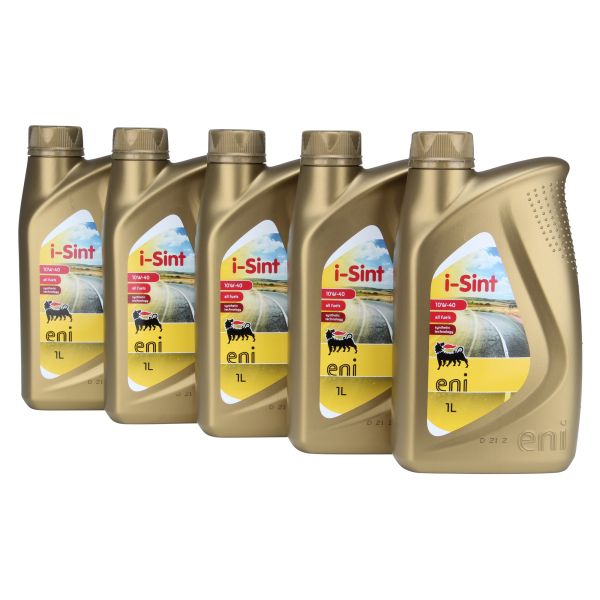 5x 1 Liter Agip Eni i-Sint 10W-40, Motoröl 4 Takt synthetisch (10173905)