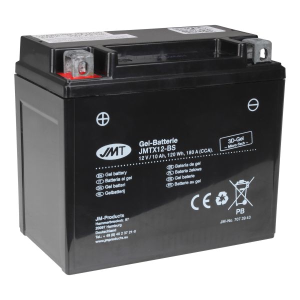 Gel Batterie Motorrad YTX12-BS JMT wartungsfrei für Honda CBR 1100 Bj. 97-00 (113916)