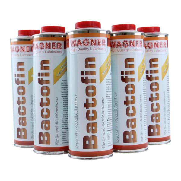 5x1 Liter Wagner Bactofin Benzinstabilisator Tankrostschutz für 2- und 4-Takter (20000400015)