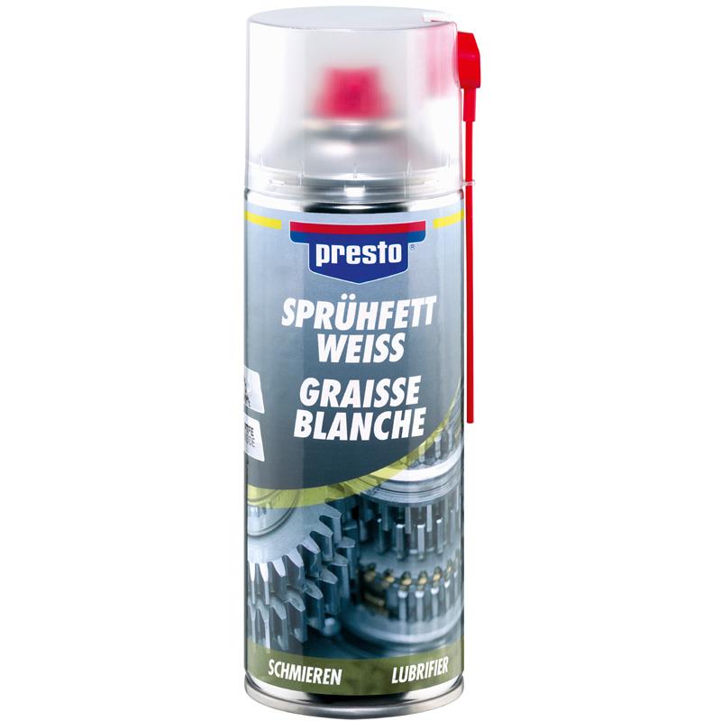 Lot 2 Bombes Graisse Chaîne Presto 400 Ml – Lubrifiant Moto Vélo Quad Haute Adhérence