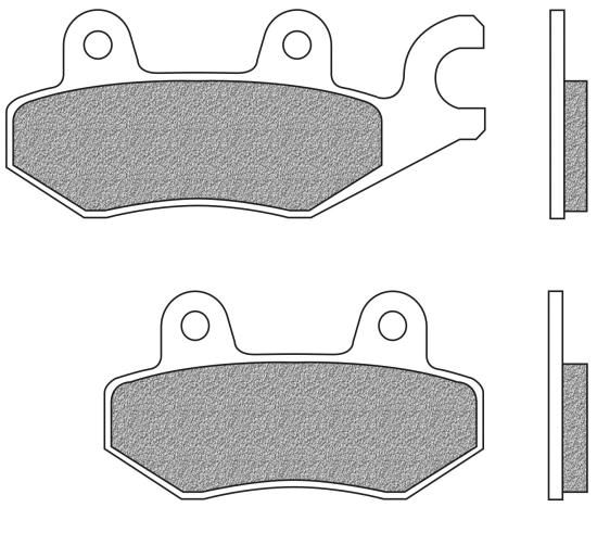 Bremsbeläge vorne organische Version Typ FD.0163 für Honda NSR 50 80, Kawasaki EX 250 R, Suzuki AN 4 (700163)