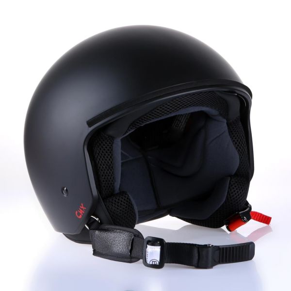 Casque jet casque de moto casque scooter CMX « Joey » noir-mat