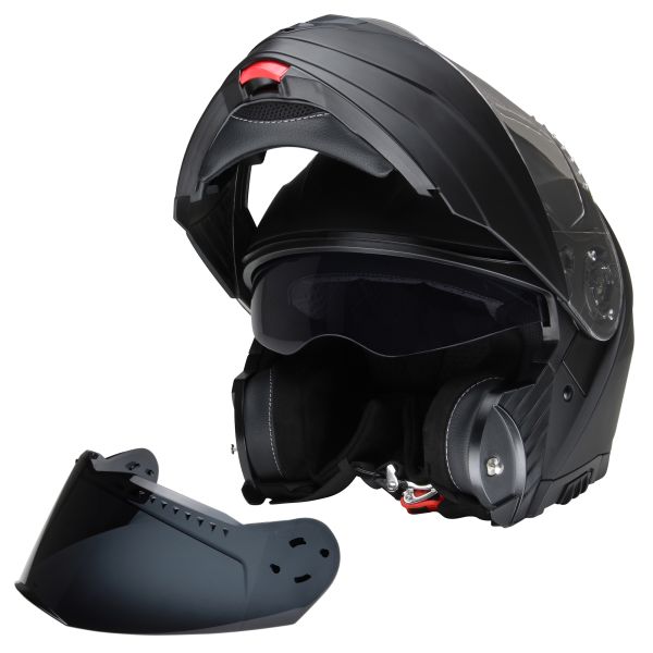 Klapphelm Casque Intégral Casque Moto CMX Vador Mat Noir XL avec visière de rechange Klapphelm Casque Intégral Casque Moto CMX Vador Mat Noir XL avec visière de rechange