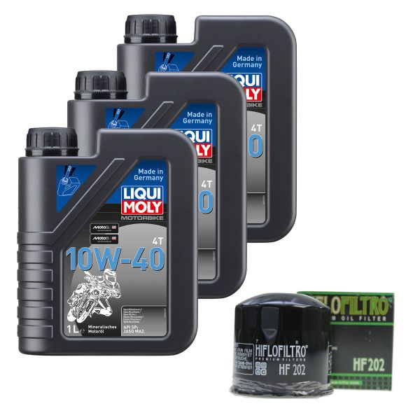 Wartungs-Set für Honda VT 750 C Shadow RC29 Bj. 1987, LIQUI MOLY 10W-40 3L (109903)
