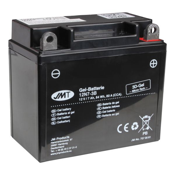  Batterie Motorrad 12N7-3B Gel JMT Alternative: 7070220 3059 (113889)