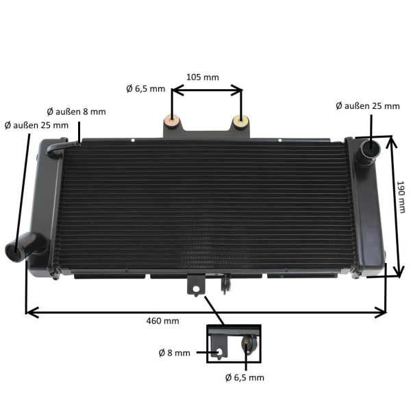 Grille De Protection Radiateur Moto Suzuki GSX-F 650 / GSF 1250 Bandit (2007-2016) - Noir, Montage Direct Sans Modification - 3