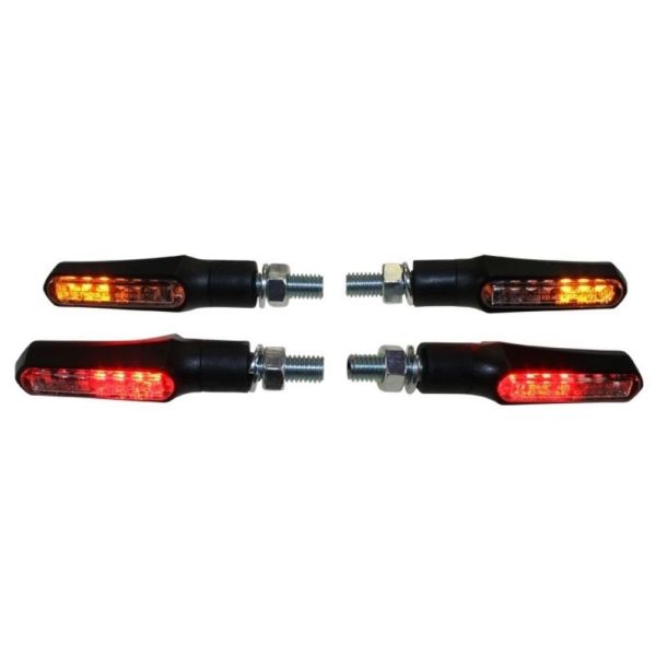 4x LED Mini Blinker Set TIGER getönt schwarz M8 (165517)