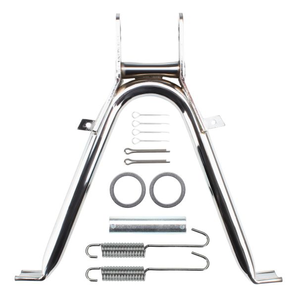 Hauptständer chrom + Lagerset Befestigung SET für Zündapp C GTS KS 50 80 100 WC Super Sport Cross Typ 517 529 530 (109857)