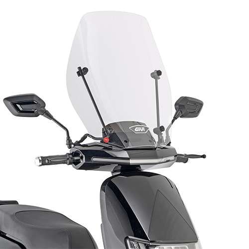 Givi Windschild D1181STG, transparent, 540x490 mm mit ABE für Honda, Piaggio, Niu, u.a. (D1181STG)