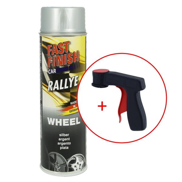 FastFinish Fast Finish Rallye Felgenlack silber 500 ml. + 1 Spraydosen Handgriff (FF292842s731)