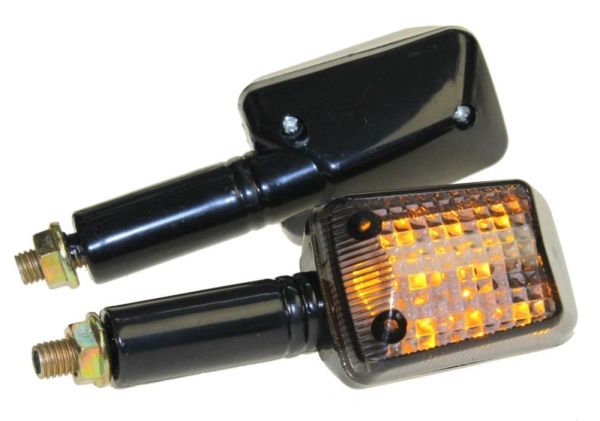 Motorrad Mini Blinker LED Steve schwarz getönt E-geprüft (163699)