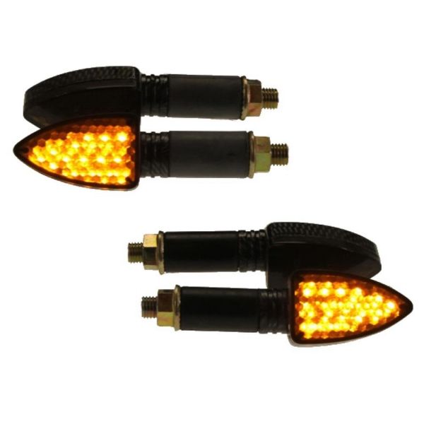 LED Mini Blinker Elight 4 Stück carbon getönt E-geprüft für Roller Motorrad (164839)