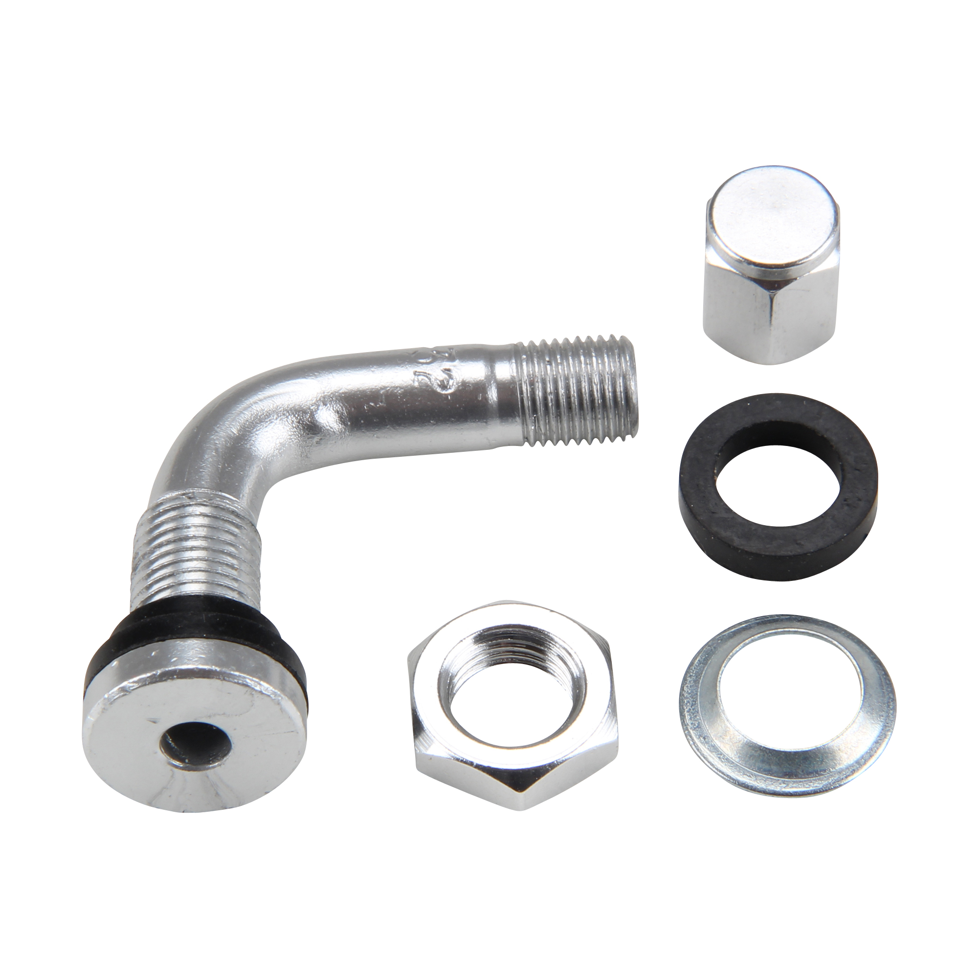 Kit Rallonge Valve Pneu 3 Angles (45°, 90°, 135°) + 2 Extensions - Laiton, Joints Caoutchouc - Pour Gonflage Rapide Voiture, Moto, Camping-car