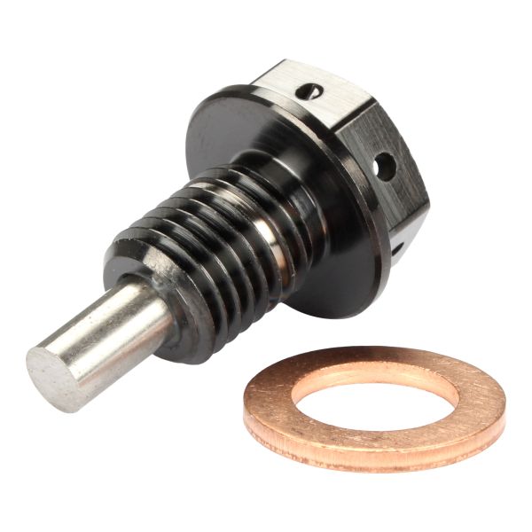 Ölablassschraube magnetisch JMP Bolt M12X1.5 mm 15 mm Titan schwarz (115466)