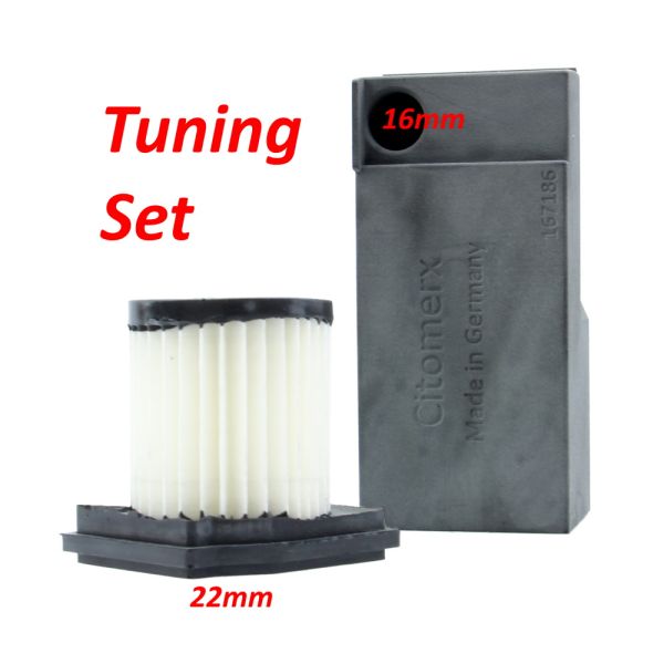 Tuning Set Luftfilterkasten 16mm + Filter 22mm Hercules P1 P3 C1 Citybike Tuning Prima Sachs 504 505 A C (167190)