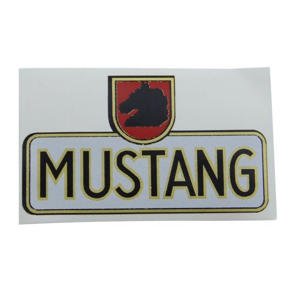 Aufkleber Schutzblech "Mustang" 58x35 mm für Mustang Cross Special B TT Super Mamba (187106)