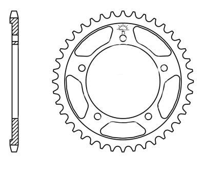 Kettenrad hinten 44 Zähne Teilung 525 Typ R1304-44 (111331)