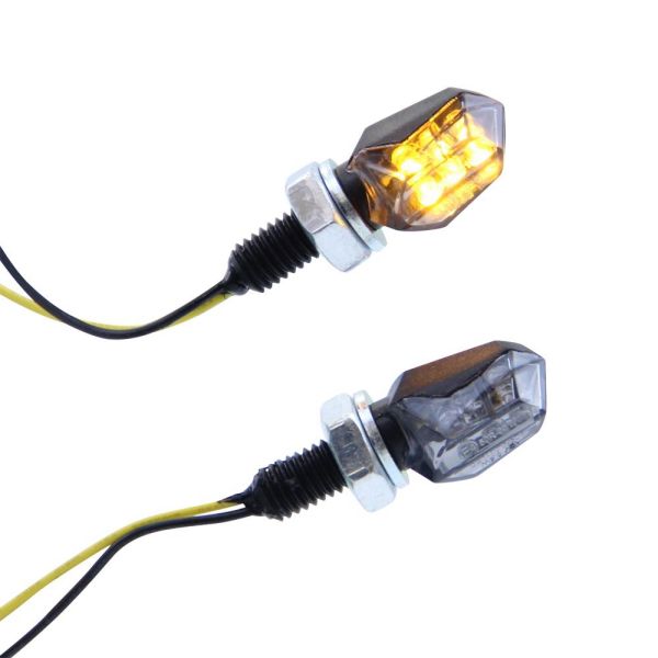 LED Micro Blinker Smoke Grey Teinté (fumée Gris) pour Moto, Quad, Scooter  , Pièces Scooter, Moto, Maxiscooter, Cyclo et Vélo