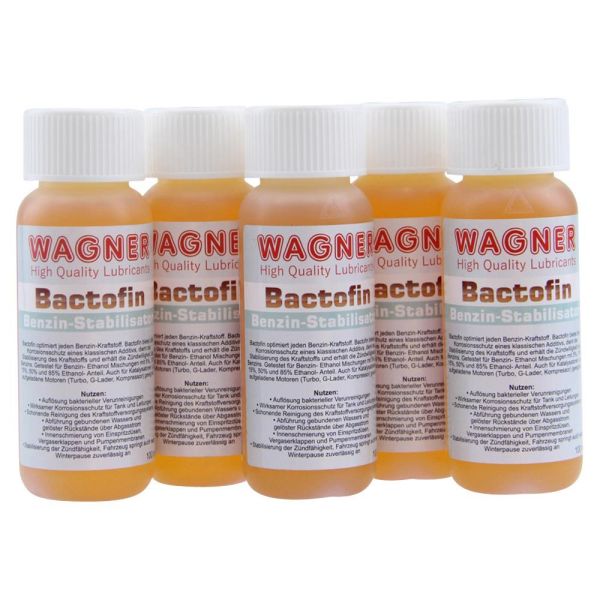 5x100ml Wagner Bactofin Benzinstabilisator Tankrostschutz für 2- und 4-Takter (20000401005)