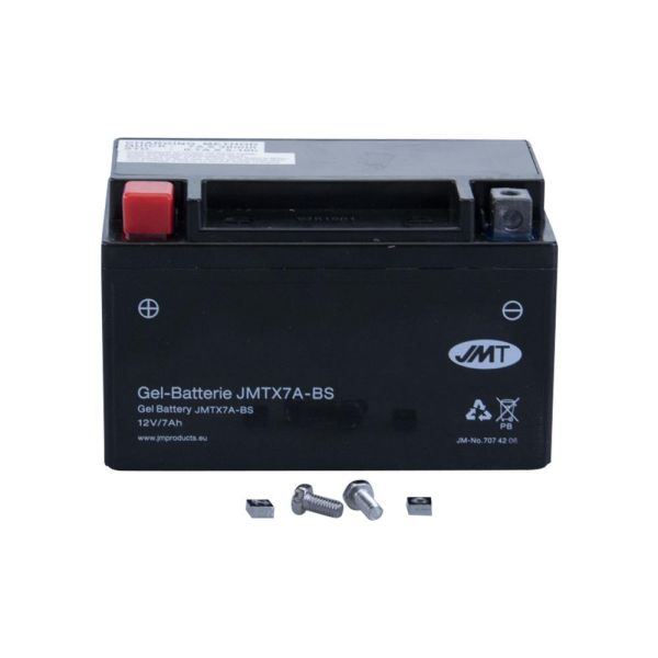 JMT Batterie wartungsfrei YTX7A-BS 12V 6Ah inkl. Säure für Roller (160117)